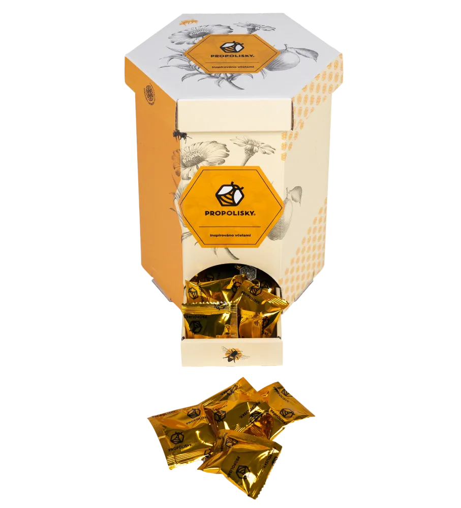 Propolisky Bonbóny s propolisem dárková kazeta Úl - 30 ks - 105 g